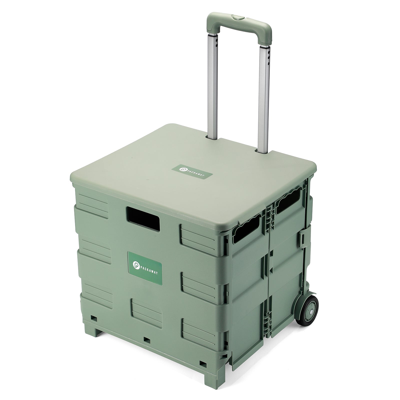 Packaway Boodschappentrolley krat XL 50L groen - incl. deksel