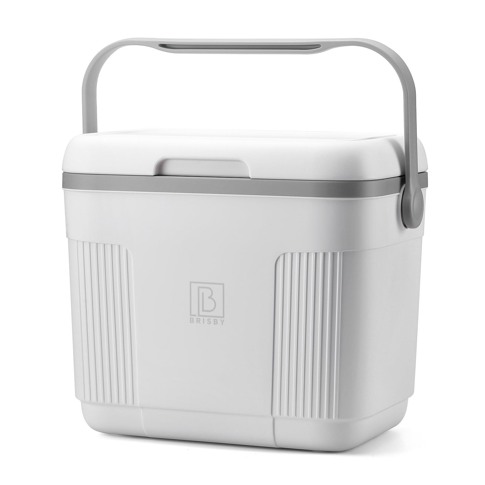 Brisby Koelbox 22L wit + 2 thermosflessen 0,5L set -  incl. 4 koelelementen