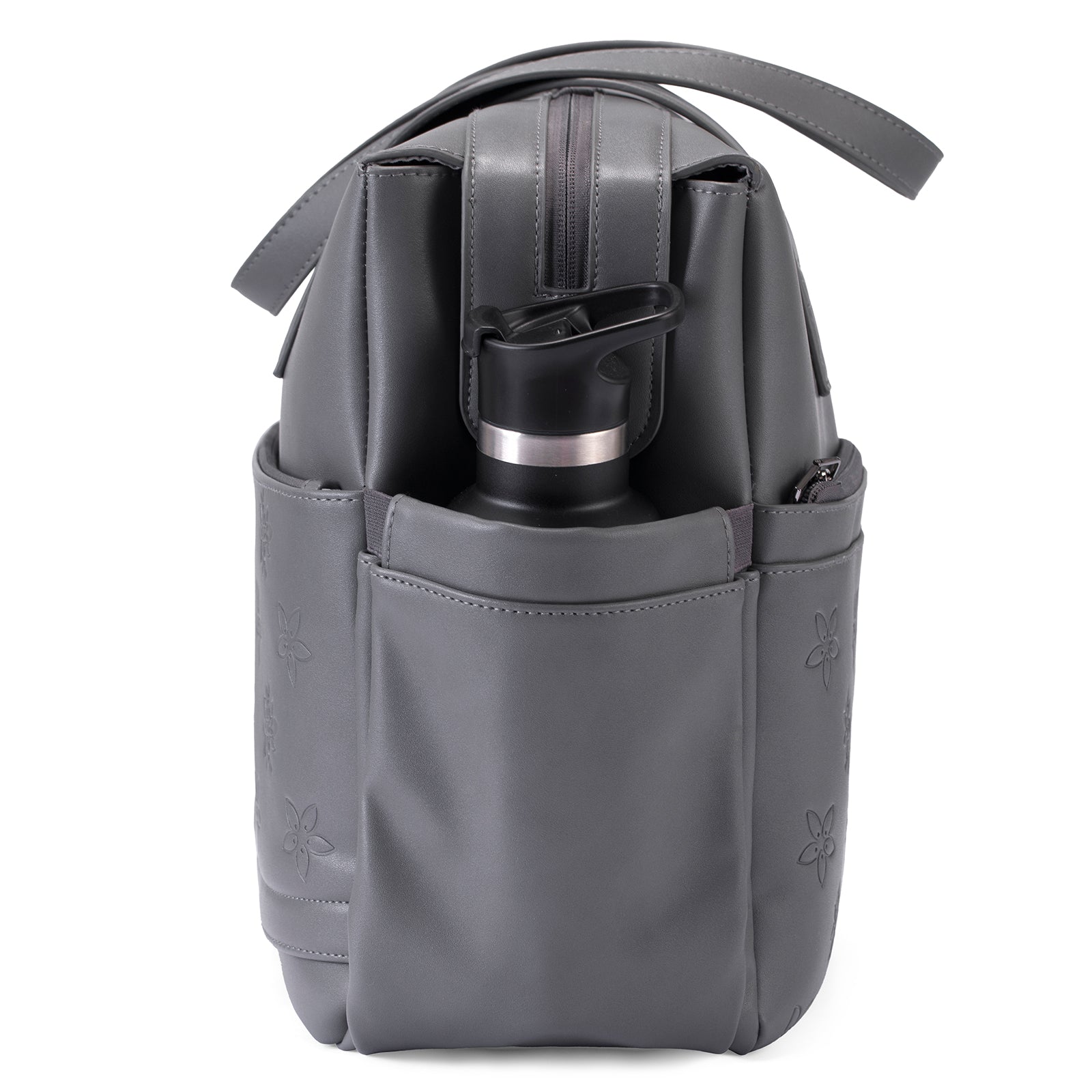 Venezia weekend bag grey - shoulder bag - travel bag - hand luggage - hard-wearing - incl. hanging hooks - PU leather