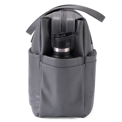 Venezia weekend bag grey - shoulder bag - travel bag - hand luggage - hard-wearing - incl. hanging hooks - PU leather