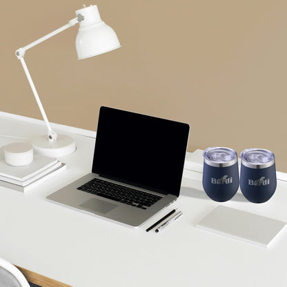 Bardi Thermosbekers 0,3L RVS blauw set -  incl. deksels - dubbelwandig