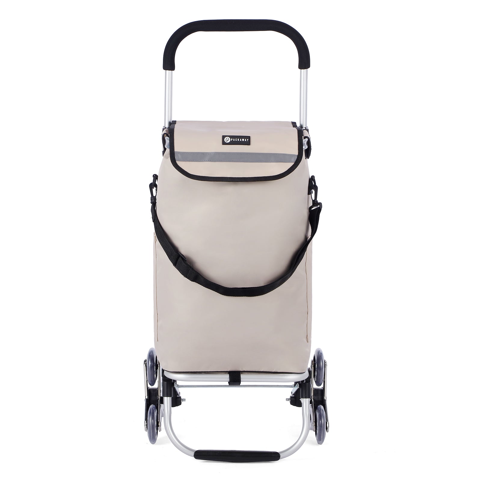 Packaway Boodschappentrolley met 6 Wielen voor Trappen - 40L - Boodschappenwagen - Steekwagen Functie - Champagne