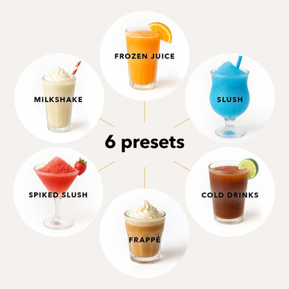 Slushmachine SET - 7-in-1 - slush, frappé, milkshake en smoothie maker - 2,1L - incl. 2 blok thermoscups