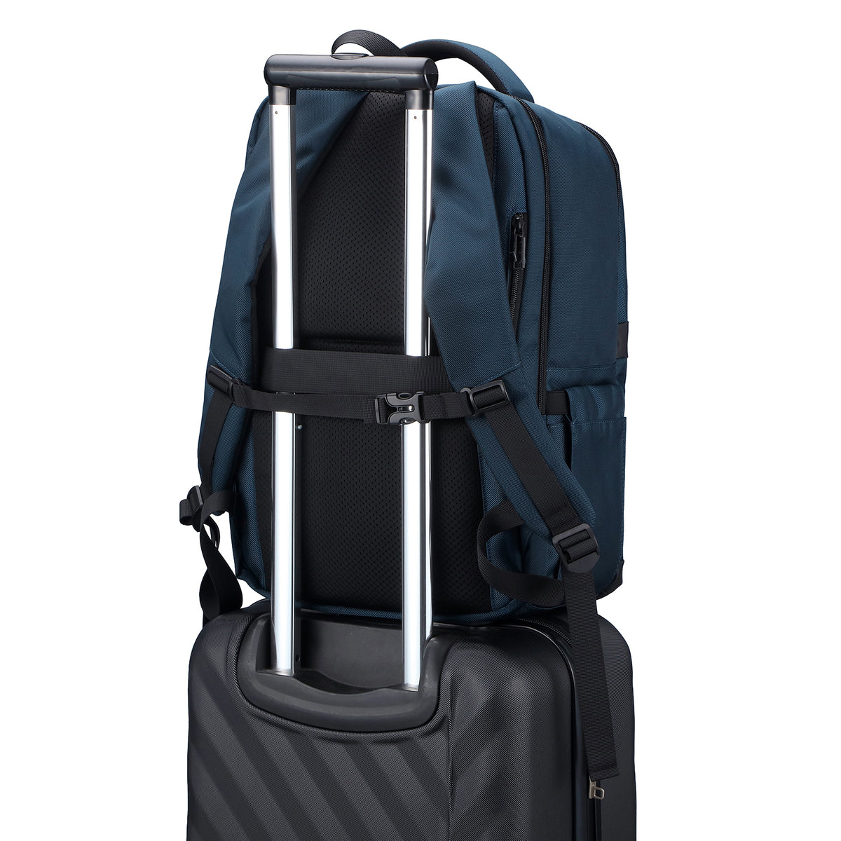 Brisby Rugzak Pro 2 – Laptoprugzak tot 15,7 inch voor Werk, School en Reizen – Waterafstotend – Met Tabletvak, Antidiefstalvak en Trolleysleeve – Blauw