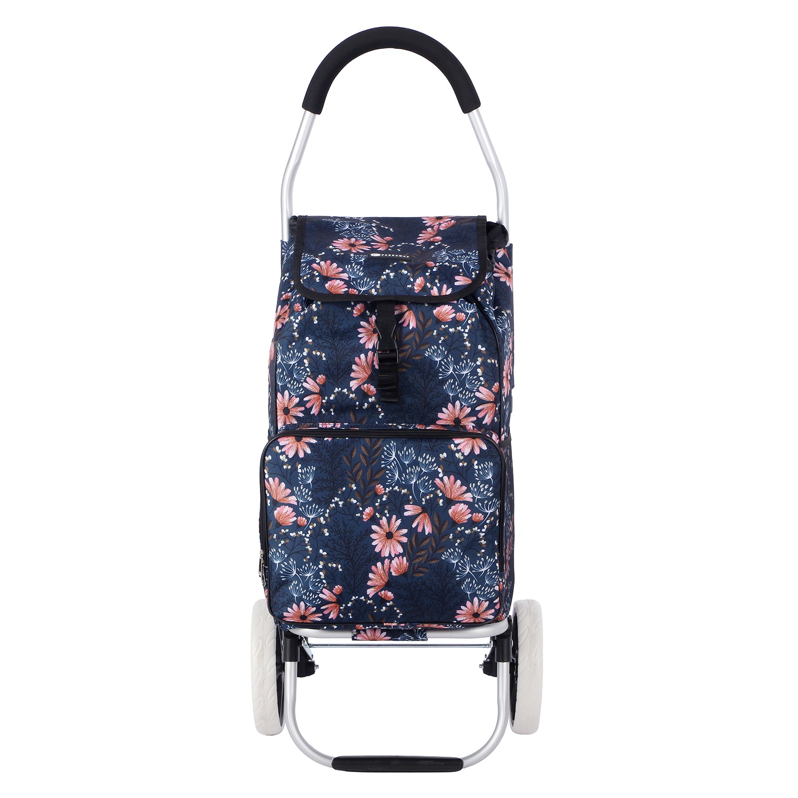 Packaway Boodschappentrolley 45L met Koelvak - Boodschappenwagen met Grote Wielen - Steekwagenfunctie - Waterafstotend - Japanese Flower