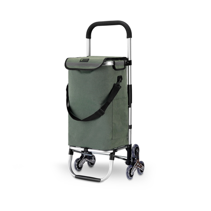 Packaway Boodschappentrolley 40L groen - incl. trapwielen - steekwagenfunctie