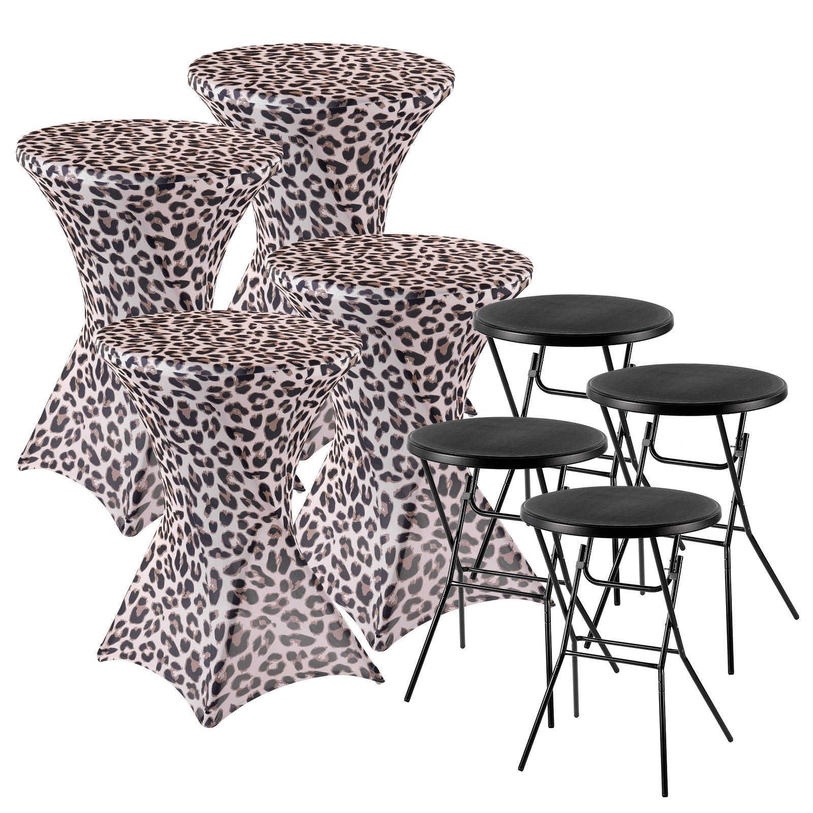 Bardi Stretch Statafelhoes - Statafelrok 4 Stuks - 80 x 110 cm. Tiger