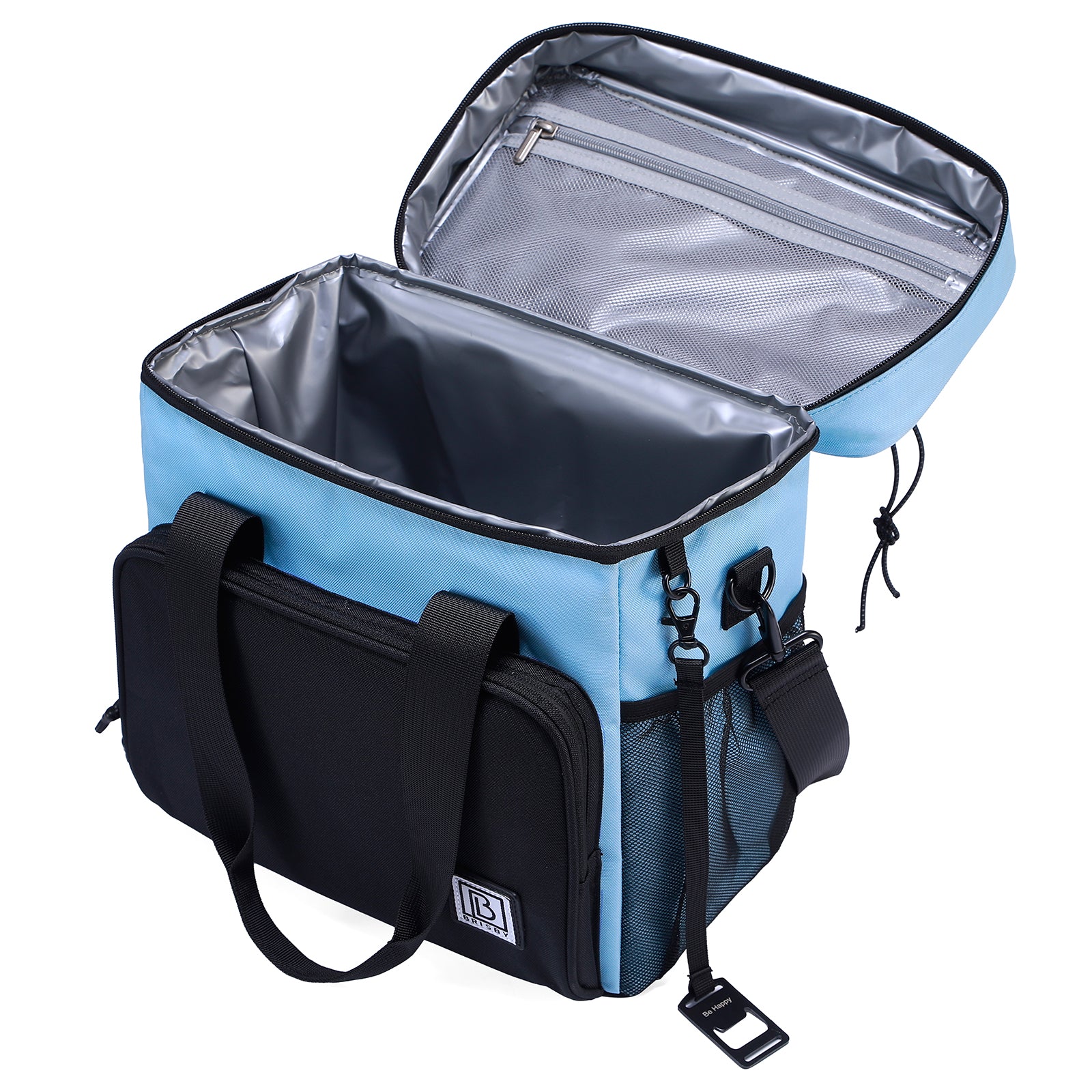 Koeltas 15L blauw - Lunchtas - 4-laags geïsoleerd - incl. 2 gratis koelelementen en schouderriem