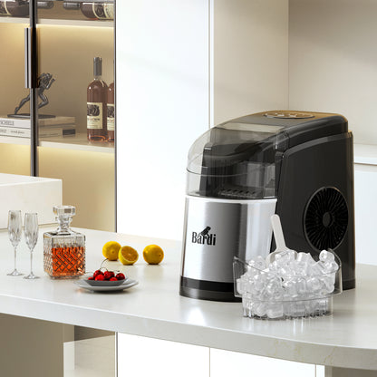 Bardi IJsblokjesmachine set 1,6L RVS - incl. 3 thermoscups goud en ijsschep