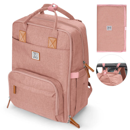 Original slijtvaste luiertas roze - Verzorgingstas - incl. buggymontage en verschoningsmat