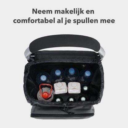 Boodschappentrolley Deluxe 50L met koelvak zwart-grijs - boodschappenwagen - steekwagenfunctie