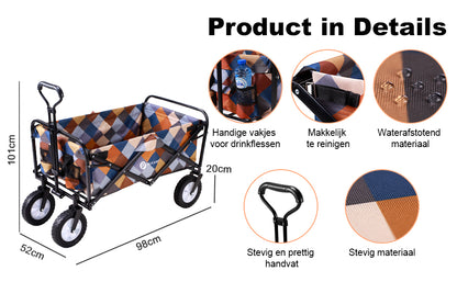Packaway Bolderkar 70kg blok - opvouwbaar - wasbaar polyester