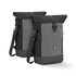 3 in 1 waterproof rolltop bicycle bag set 40-52L black-gray - 100% reflection - high visibility - bicycle bag - backpack - shoulder bag