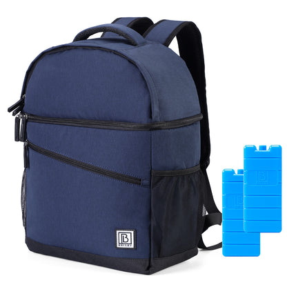 Koeltas 25L blauw - rugzak - 4-laags geïsoleerd - waterafstotend - incl. 2 gratis koelelementen en bieropener