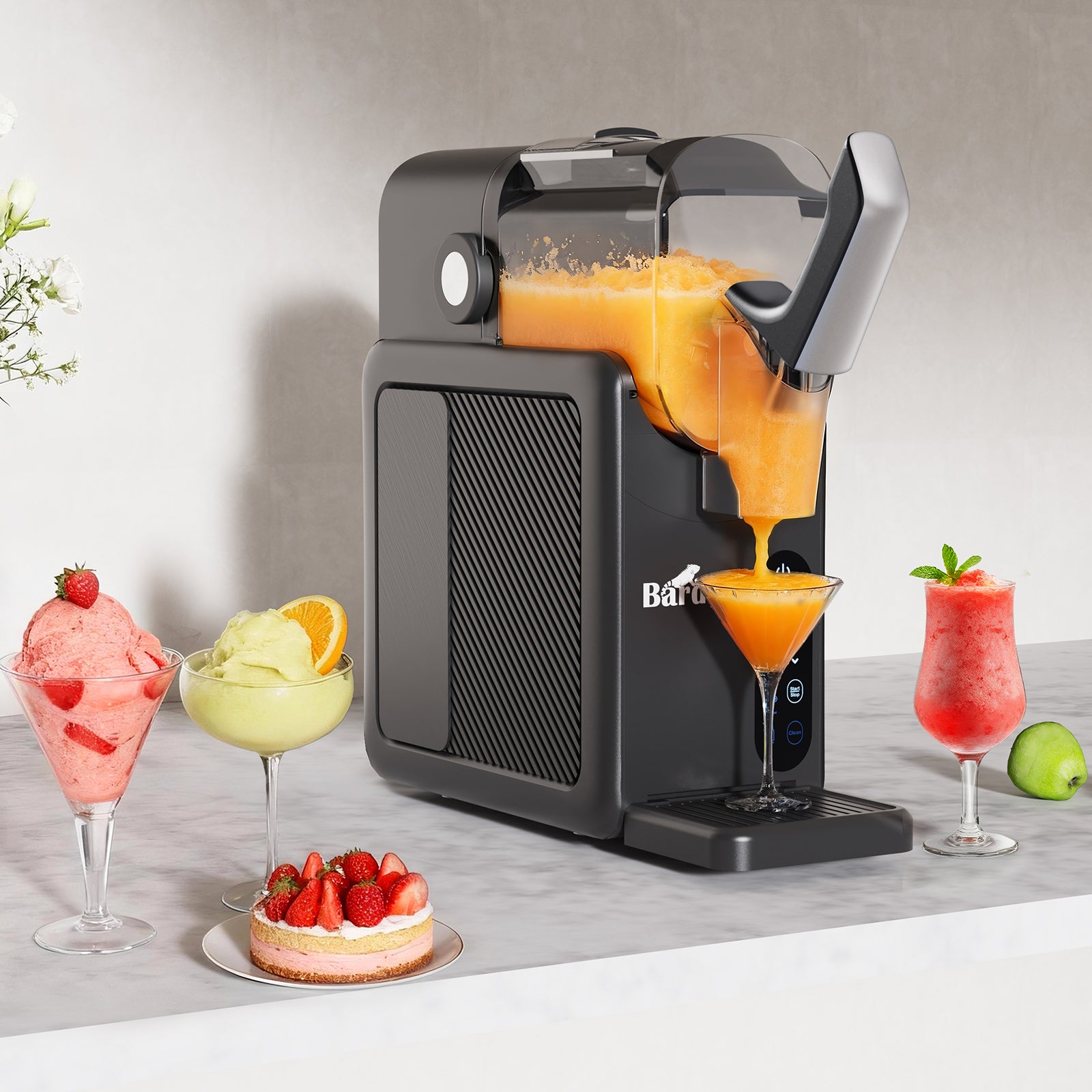 Bardi Slushmachine grijs met set cups Unicorn