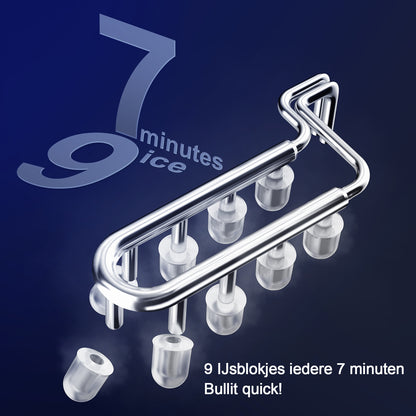 Bardi IJsblokjesmachine set 1,6L RVS - incl. 3 thermoscups groen en ijsschep