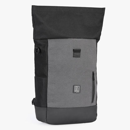 3 in 1 waterproof rolltop bicycle bag set 40-52L black-gray - 100% reflection - high visibility - bicycle bag - backpack - shoulder bag