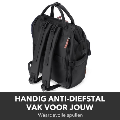 Brisby Luiertas stayopen zwart - incl. buggymontage en verschoonmat