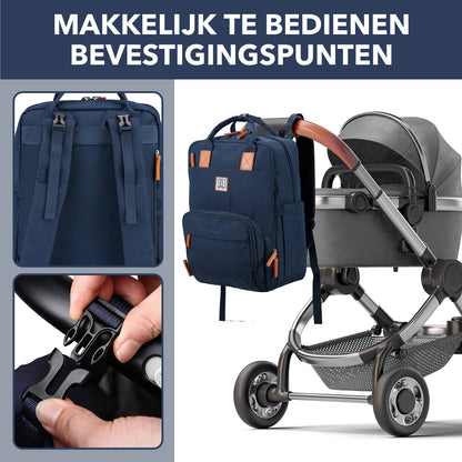 Brisby Luiertas Original - Blauw - Kinderrugzak - 1.5L kinderlunchtas Leeuw
