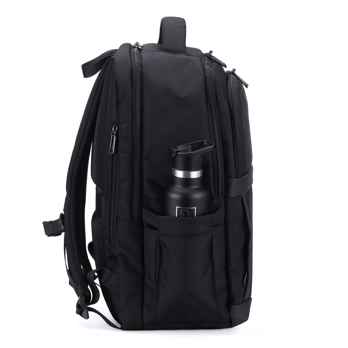 Brisby Rugzak Pro 2 – Laptoprugzak tot 15,7 inch voor Werk, School en Reizen – Waterafstotend – Met Tabletvak, Antidiefstalvak en Trolleysleeve – Zwart