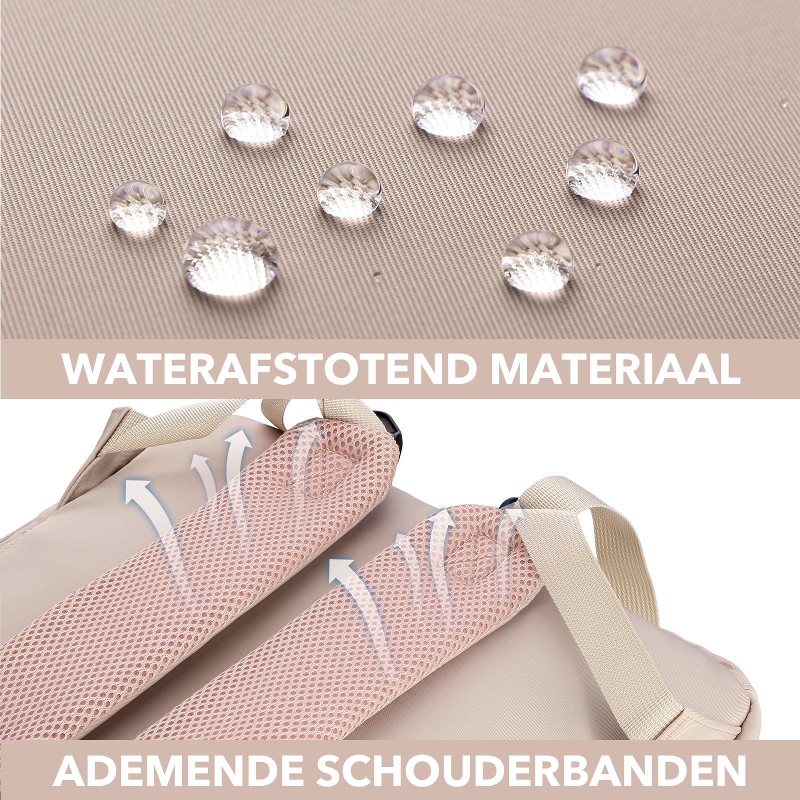 Brisby slijtvaste Luiertas – verzorgingstas – met buggymontage - Smooth Champagne