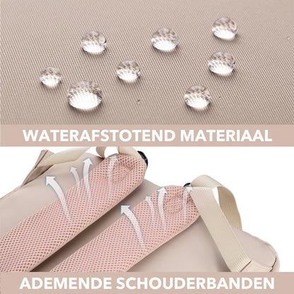 Brisby slijtvaste Luiertas – verzorgingstas – met buggymontage - Smooth Champagne