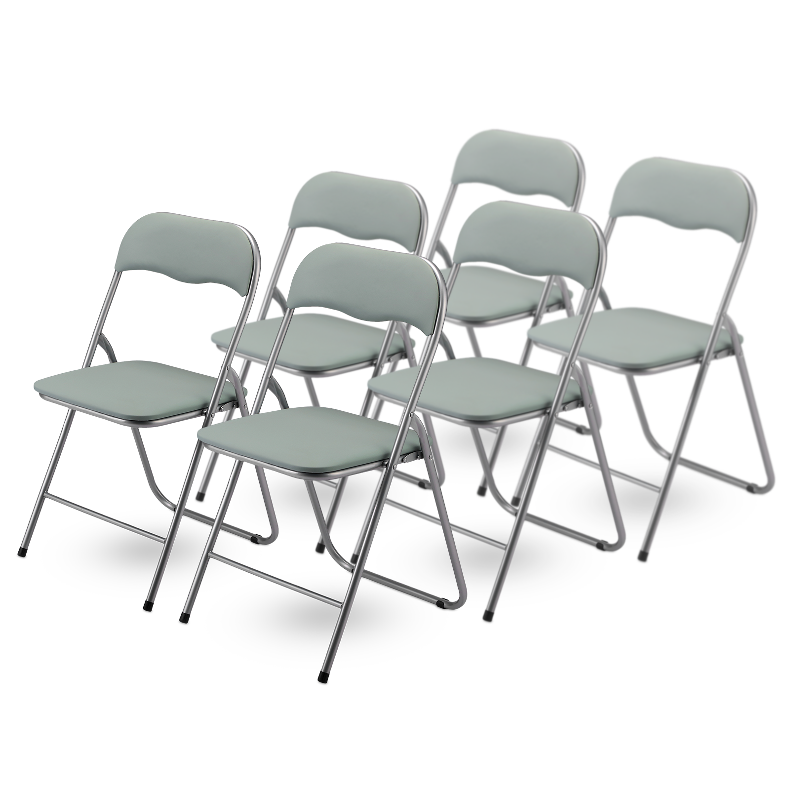 6-delige klapstoelenset PVC groen - 100 kg draagvermogen - 43 x 38 x 87 cm