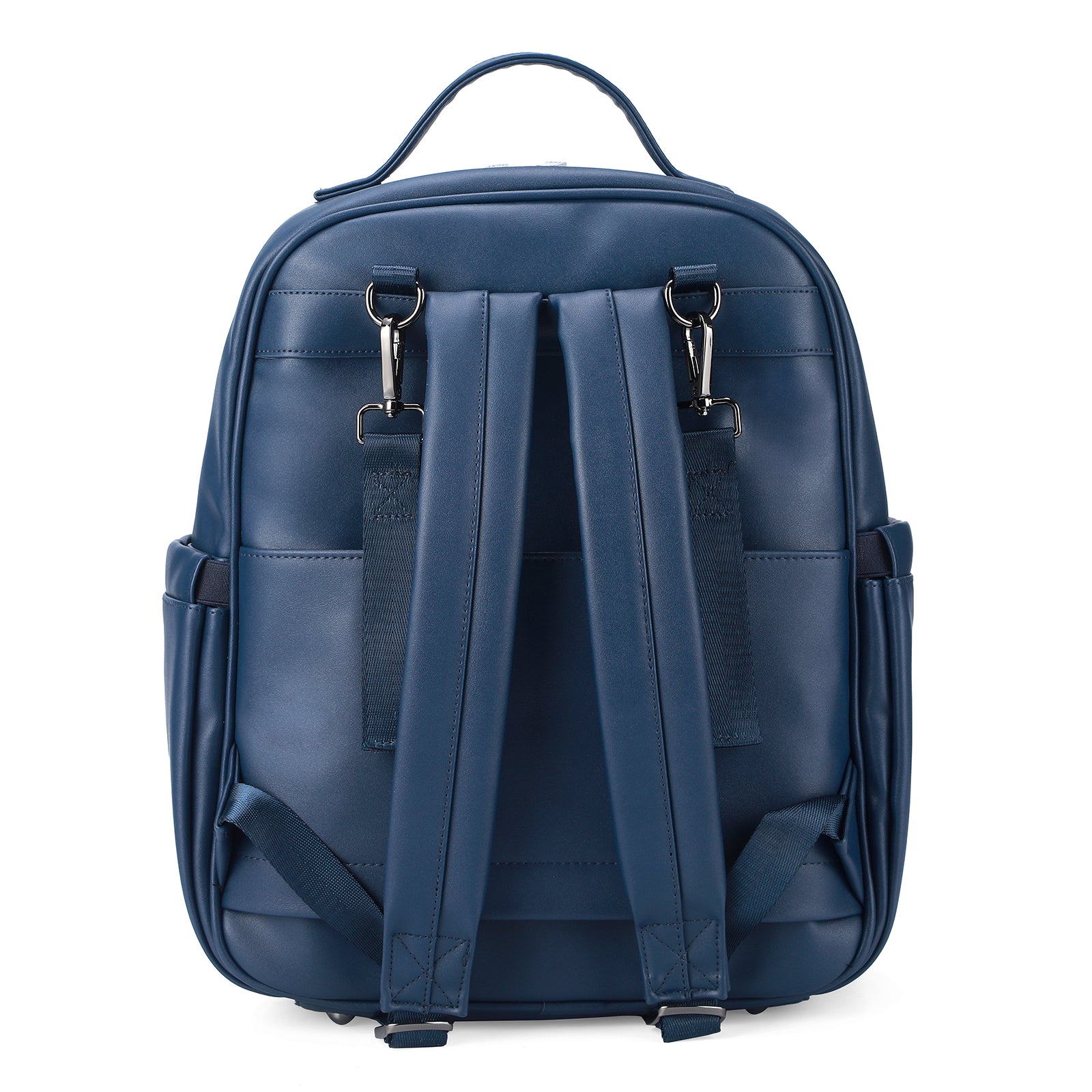 Venezia wear-resistant backpack blue - PU leather - 14 inch laptop compartment - water-repellent