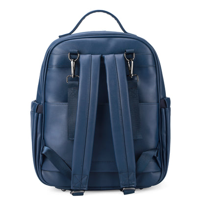Venezia wear-resistant backpack blue - PU leather - 14 inch laptop compartment - water-repellent