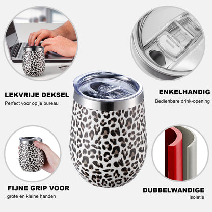 Bardi Thermosbekers 0,3L RVS leo set -  incl. deksels - dubbelwandig