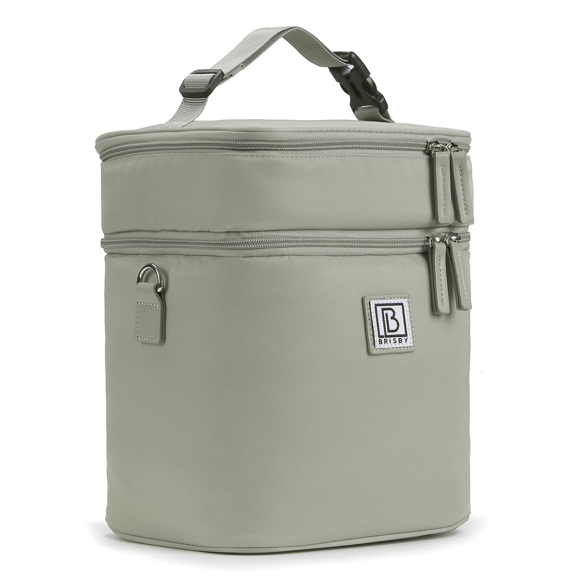 Brisby Koeltas 12 Liter – Lunchtas voor Werk & Onderweg – 2 Geïsoleerde Vakken – Inclusief 2 Koelelementen – Tot 10 Uur Koel - Sage Green