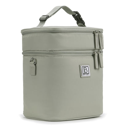 Brisby Koeltas 12 Liter – Lunchtas voor Werk & Onderweg – 2 Geïsoleerde Vakken – Inclusief 2 Koelelementen – Tot 10 Uur Koel - Sage Green