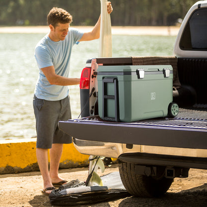 Cool box 45L green - 3 days insulation - 4 cooling elements - temperature-safe closure