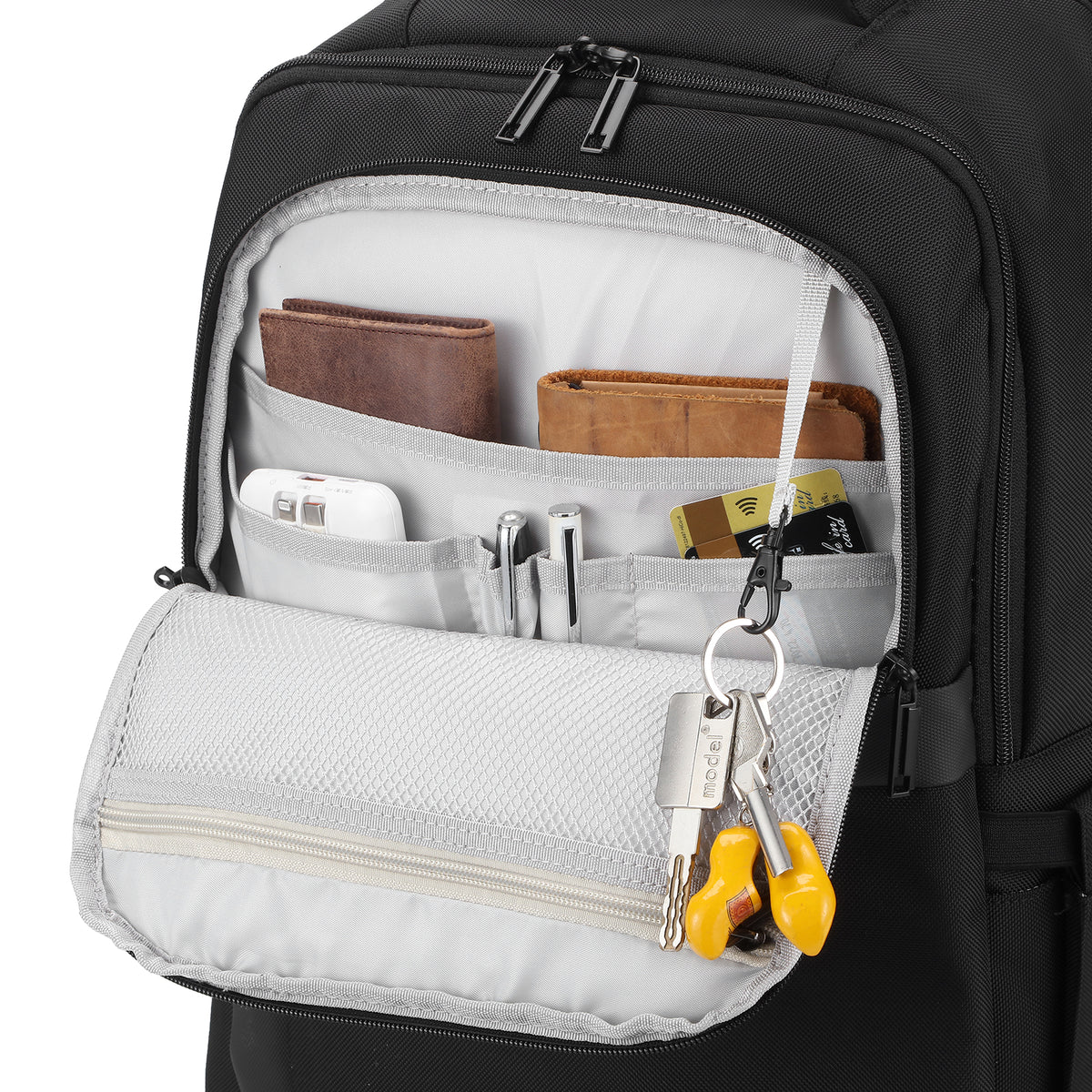 Brisby Rugzak Pro 2 – Laptoprugzak tot 15,7 inch voor Werk, School en Reizen – Waterafstotend – Met Tabletvak, Antidiefstalvak en Trolleysleeve – Zwart