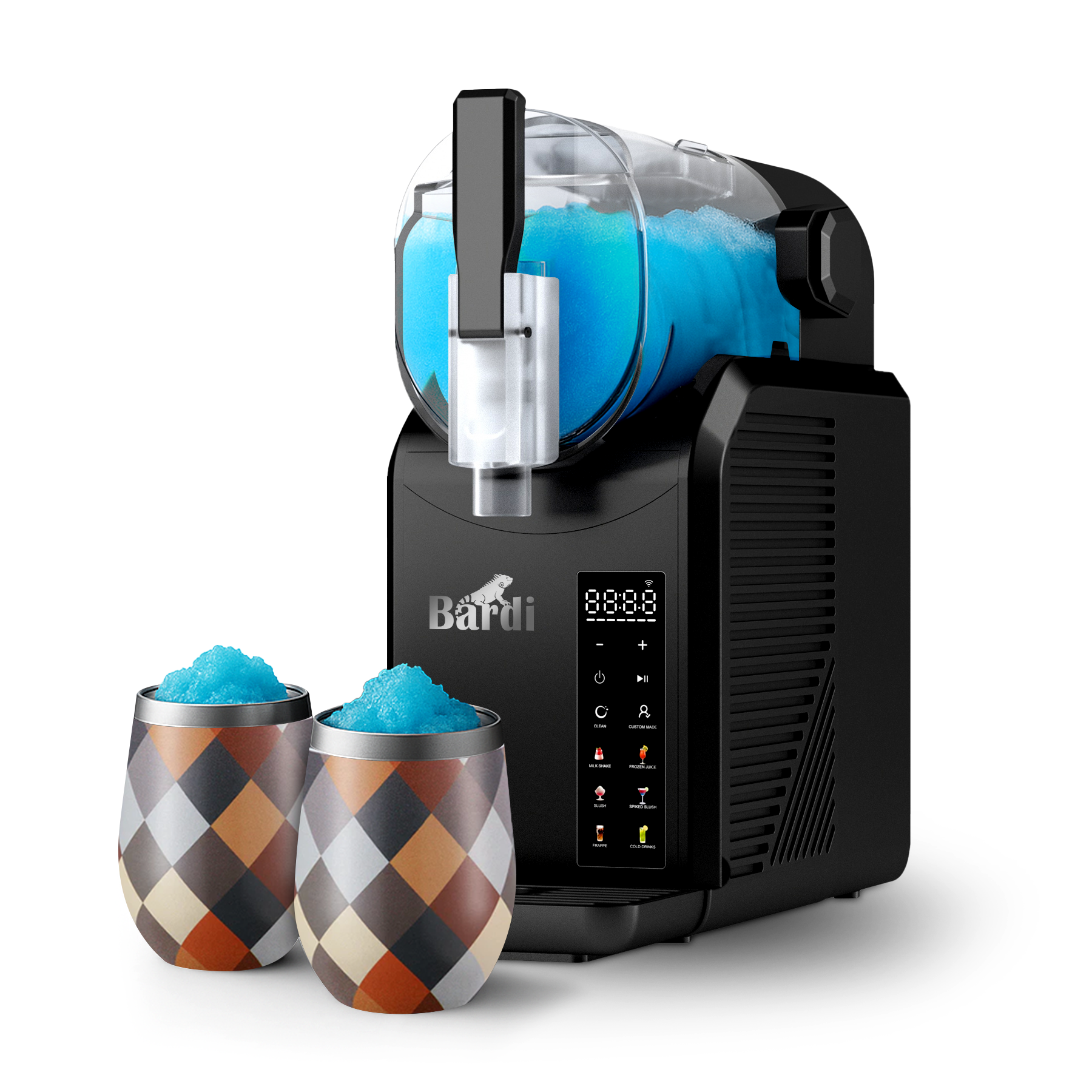 Slushmachine SET - 7-in-1 - slush, frappé, milkshake en smoothie maker - 2,1L - incl. 2 blok thermoscups