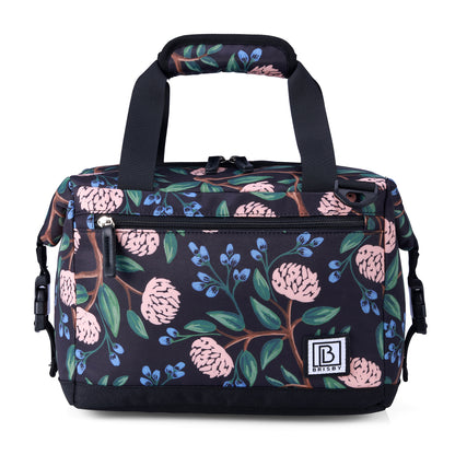 Koeltas 12L passion flower - Lunchtas - 4-laags geïsoleerd - extra ruimte uitvouwbaar - 2 gratis koelelementen - incl. schouderriem