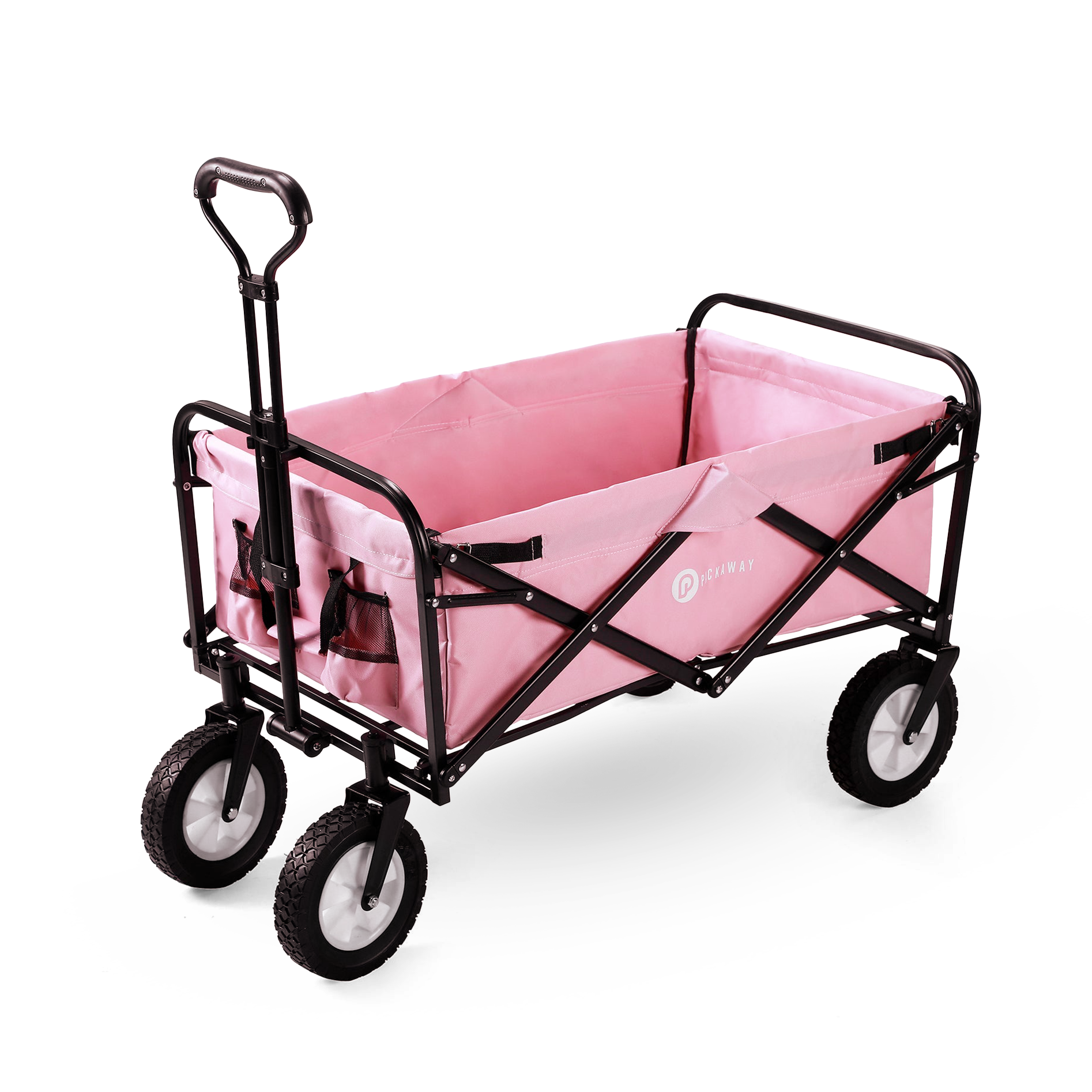 Bolderkar tot 70 kg roze - Wasbaar polyester - opvouwbaar - 98x53 cm