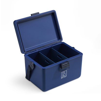 Koelbox 12L met draagband zwart - Dividers - snijplanken - tot maximaal 40 uur isolatie - incl. 2 koelelementen van 200ml
