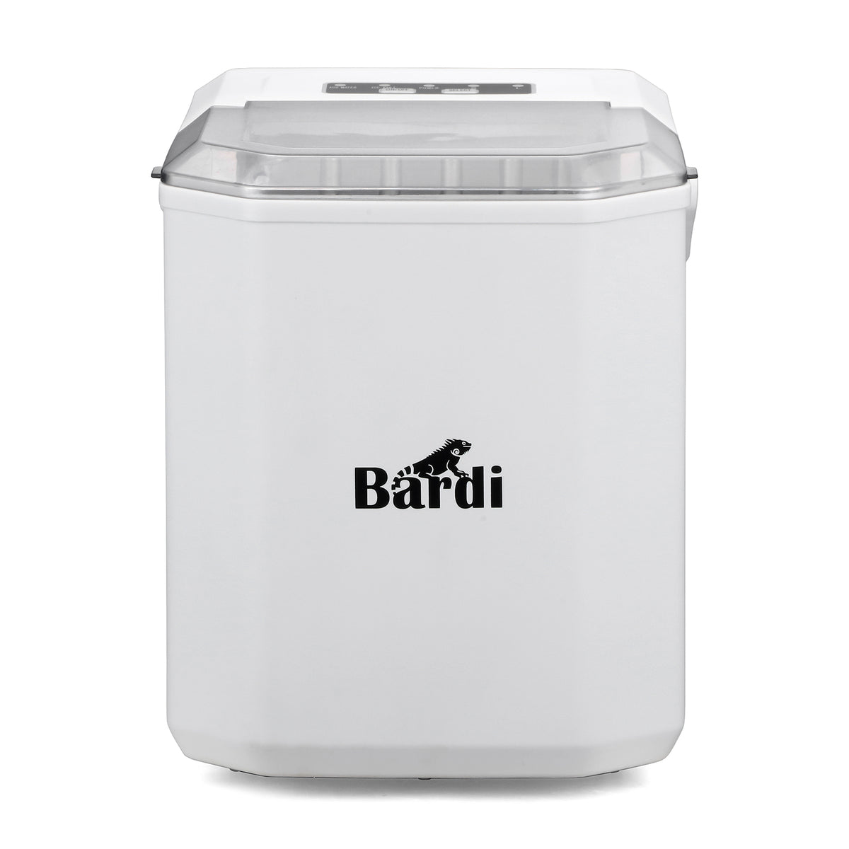 Bardi 1.3L Deluxe IJsblokjesmachine Square – IJsblokmaker Inclusief Luxe Thermosbeker en IJsschep – 9 Blokjes in 8 Minuten – WIT