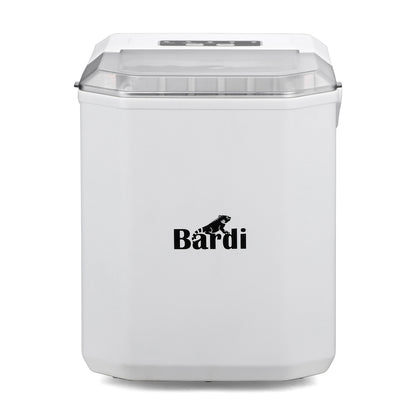 Bardi 1.3L Deluxe IJsblokjesmachine Square – IJsblokmaker Inclusief Luxe Thermosbeker en IJsschep – 9 Blokjes in 8 Minuten – WIT