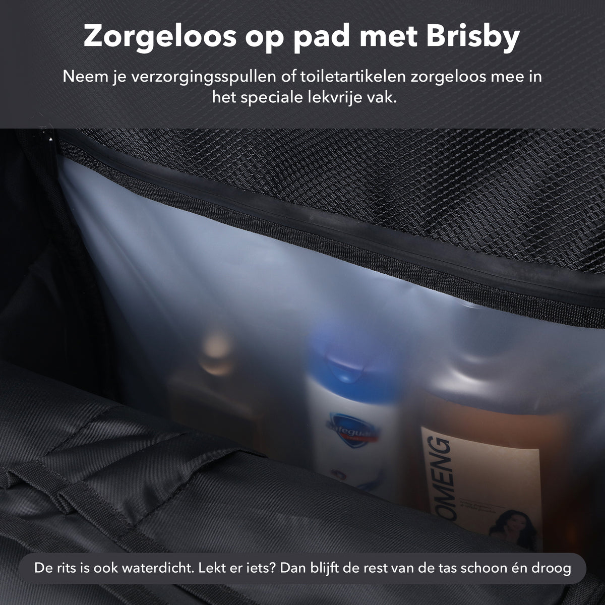 Brisby Rugzak Pro 1 – Laptoprugzak tot 15,7 inch voor Werk, School en Reizen – Waterafstotend – Met Tabletvak, Antidiefstalvak en Trolleysleeve - Zwart