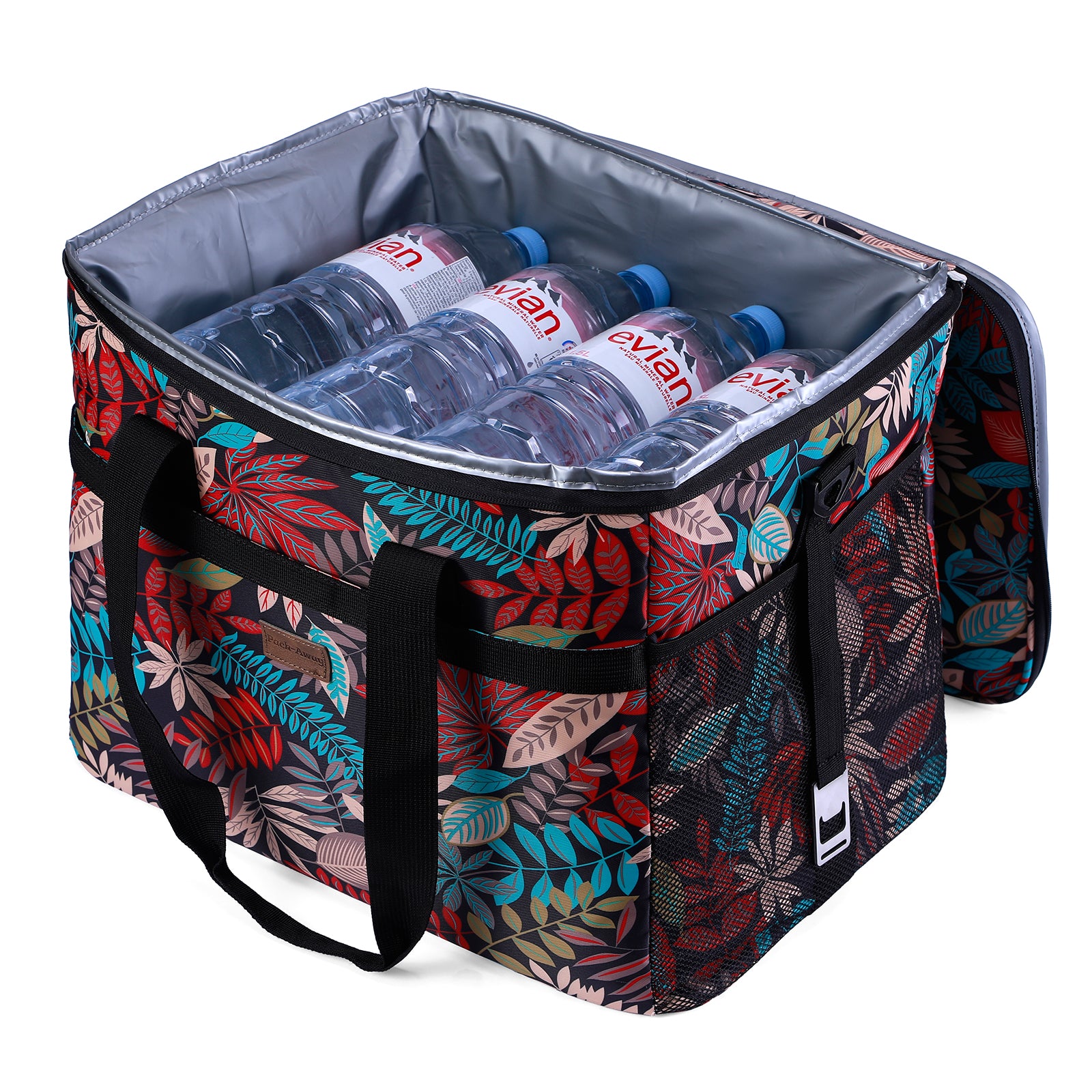 Koeltas 40L jungle - lunchtas - opvouwbaar - 4-laags geïsoleerd - incl. 6 gratis koelelementen en draagband