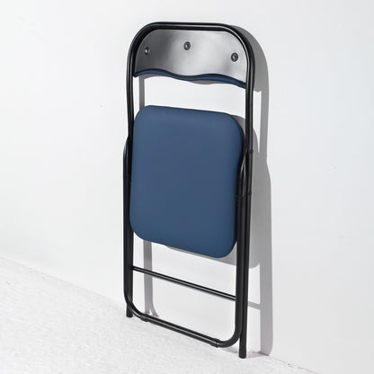 4-delige klapstoelenset - blauw - 100kg draagkracht - 43 x 38 x 87 cm