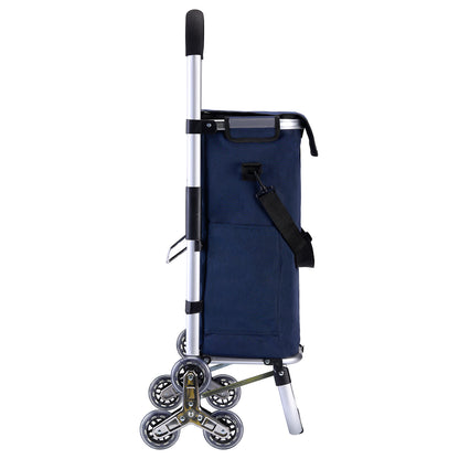 Packaway Boodschappentrolley 40L blauw - incl. trapwielen - steekwagenfunctie