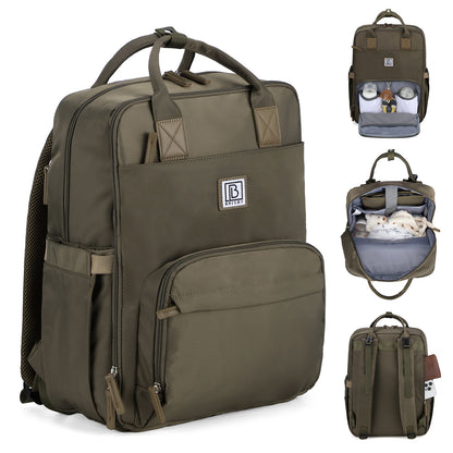 Brisby slijtvaste Luiertas – verzorgingstas – met buggymontage - Olive Green
