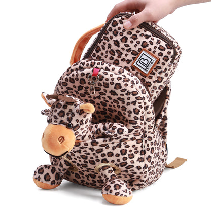 Brisby Premium Luiertas  - Rood - Kinderrugzak - 1.5L kinderlunchtas Giraffe