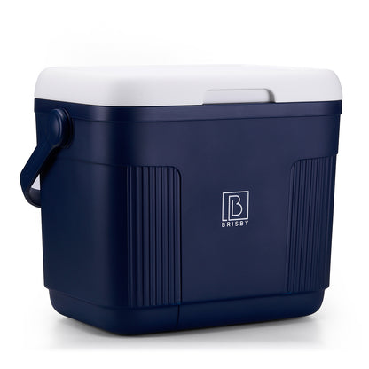 Brisby Koelbox 22L blauw + 2 thermosflessen 0,5L set -  incl. 4 koelelementen