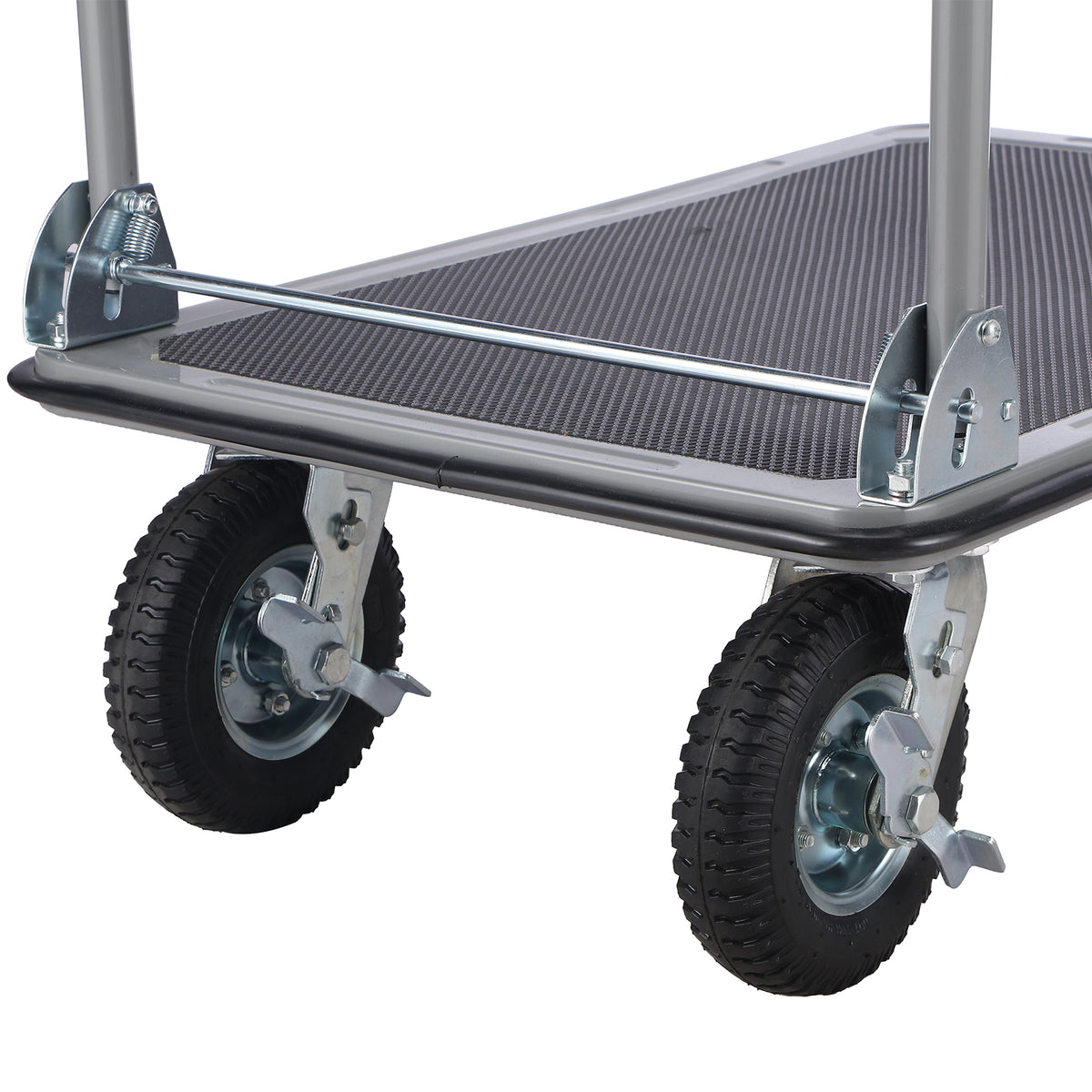 Packaway Professionele Opvouwbare Transportwagen 350 kg – Transportkar met Rubberen Luchtbanden – Rem – Antislip Laadplateau