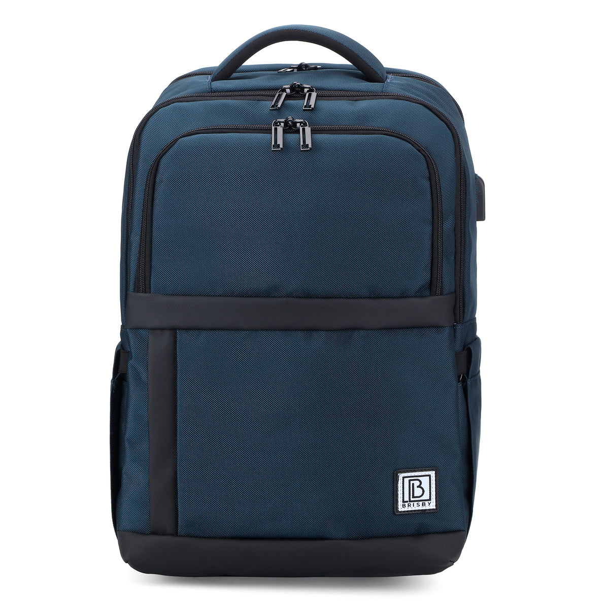 Brisby Rugzak Pro 2 – Laptoprugzak tot 15,7 inch voor Werk, School en Reizen – Waterafstotend – Met Tabletvak, Antidiefstalvak en Trolleysleeve – Blauw