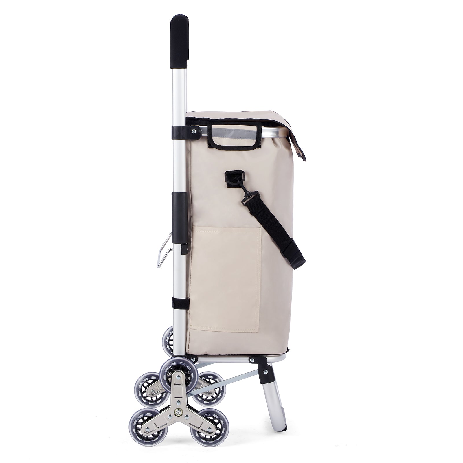 Packaway Boodschappentrolley met 6 Wielen voor Trappen - 40L - Boodschappenwagen - Steekwagen Functie - Champagne